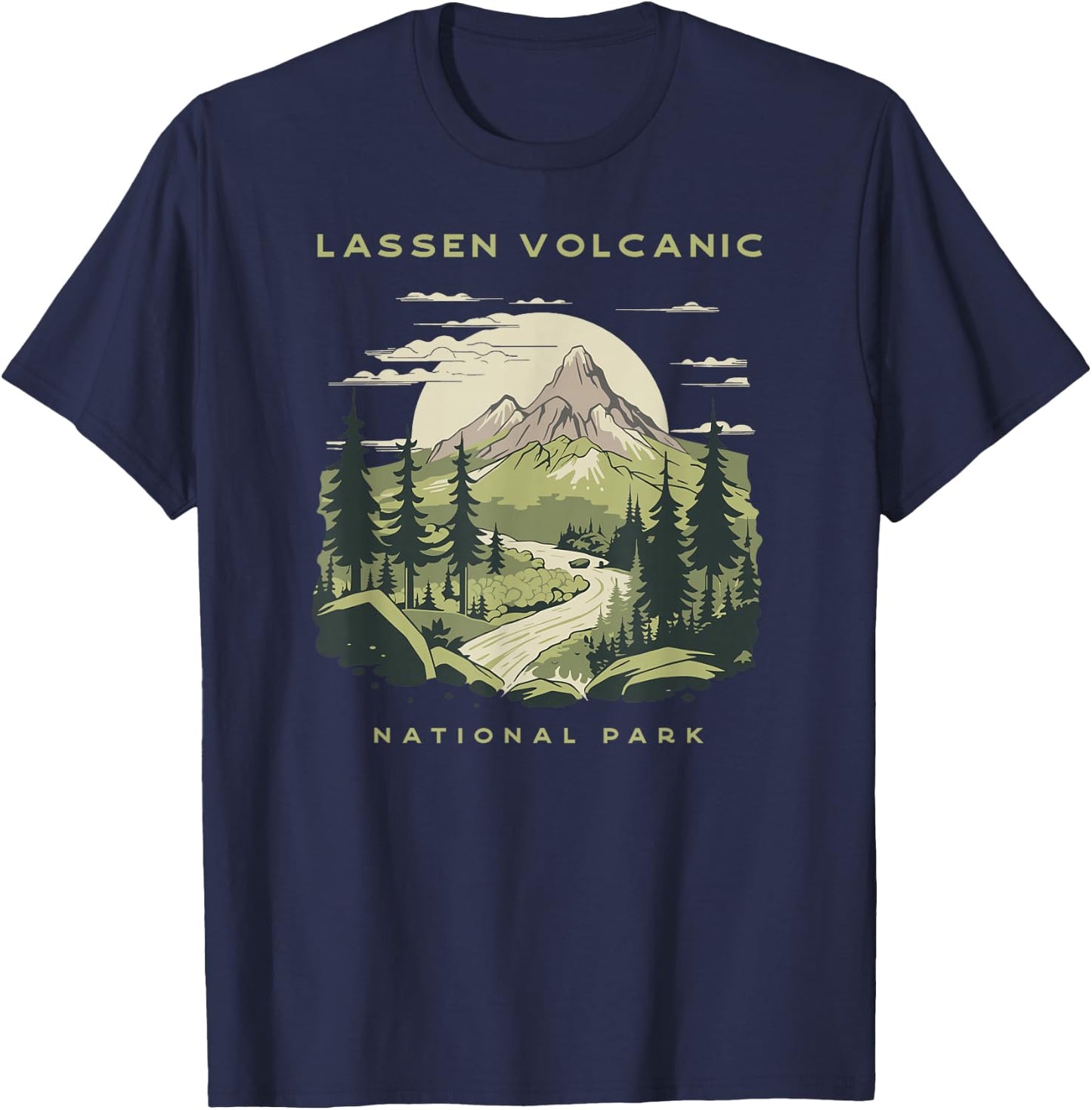 Lassen Volcanic National Park Vintage T-Shirt - T-Shirt | Navy