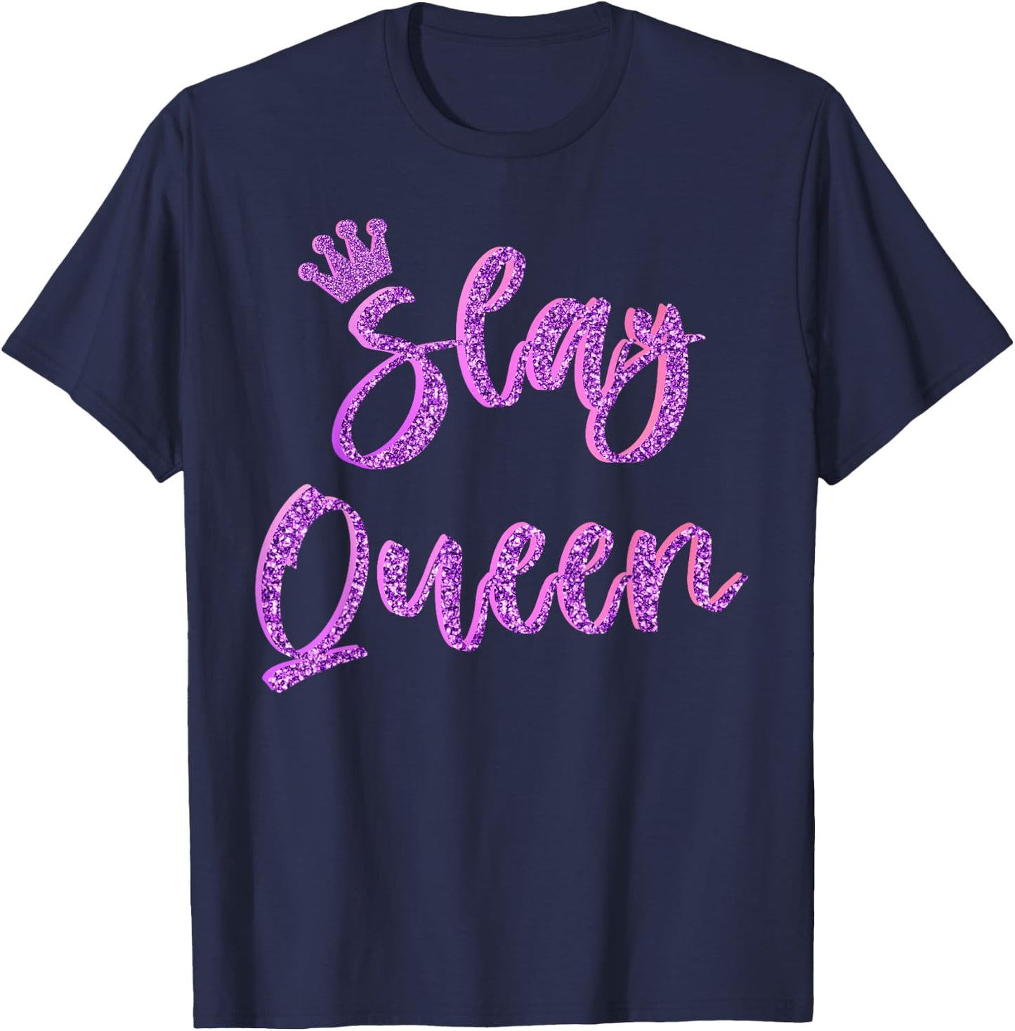 Slay Queen Girls Top T-Shirt - T-Shirt | Navy