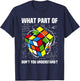 What Part Of Don't You Understand Puzzle Cube Math Teacher Women Girls Kids T-Shirt - T-Shirt | Navy