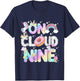 On Cloud Nine Unicorn Donut Birthday Shirt, 9th Birthday T-Shirt - T-Shirt | Navy