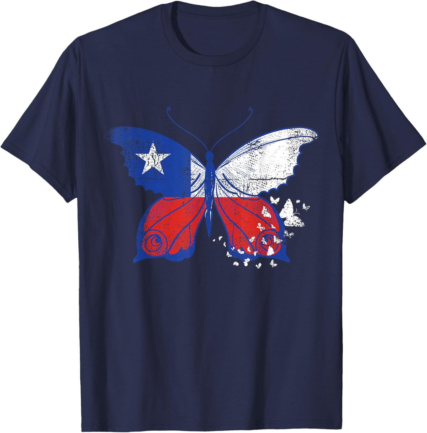 Chile Flag Chilean Heritage Hispanic Roots South America T-Shirt - T-Shirt | Navy