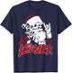Hail Santa Claus Christmas Merry Krampus Xmas Skull Sleigher T-Shirt - T-Shirt | Navy