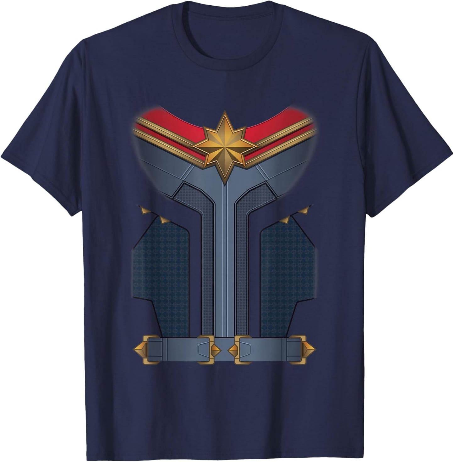 Marvel The Marvels Halloween Captain Marvel Hero Costume T-Shirt - T-Shirt | Navy