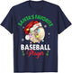 Santa's Favorite Baseball Player Christmas Pajama Men Women T-Shirt - T-Shirt | Navy