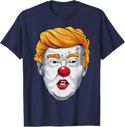 Funny Anti Trump Clown 2024 Election Halloween Costume T-Shirt - T-Shirt | Navy