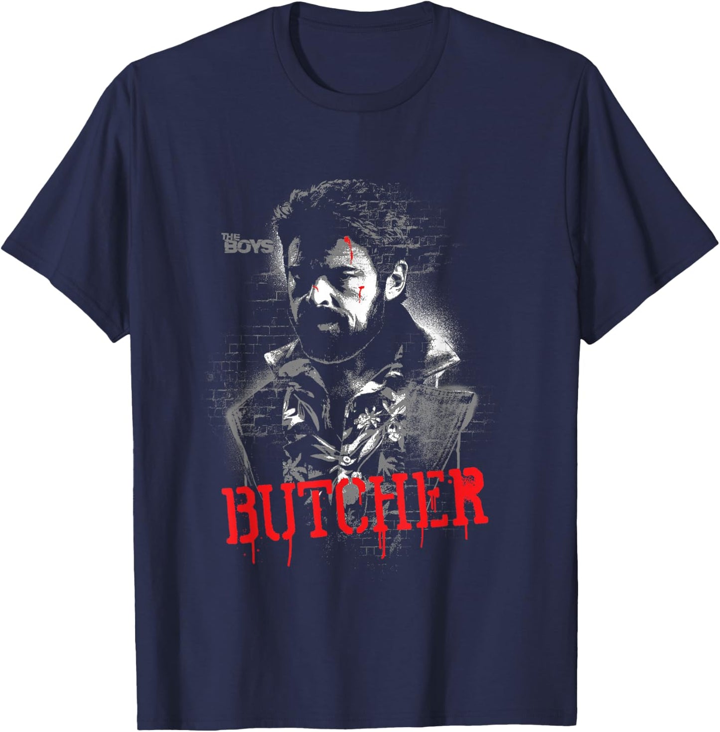 The Boys Butcher Graffiti Pose T-Shirt - T-Shirt | Navy