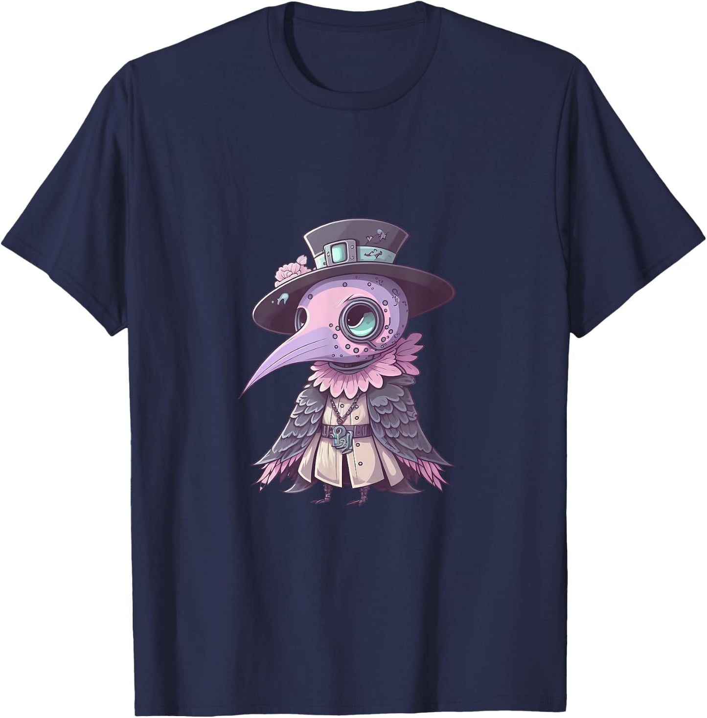 Creepy Kawaii Pastel Goth Plague Doctor T-Shirt - T-Shirt | Navy