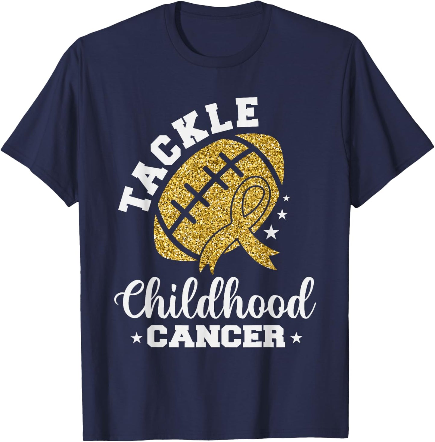 Tackle Childhood cancer Awareness T-Shirt - T-Shirt | Navy