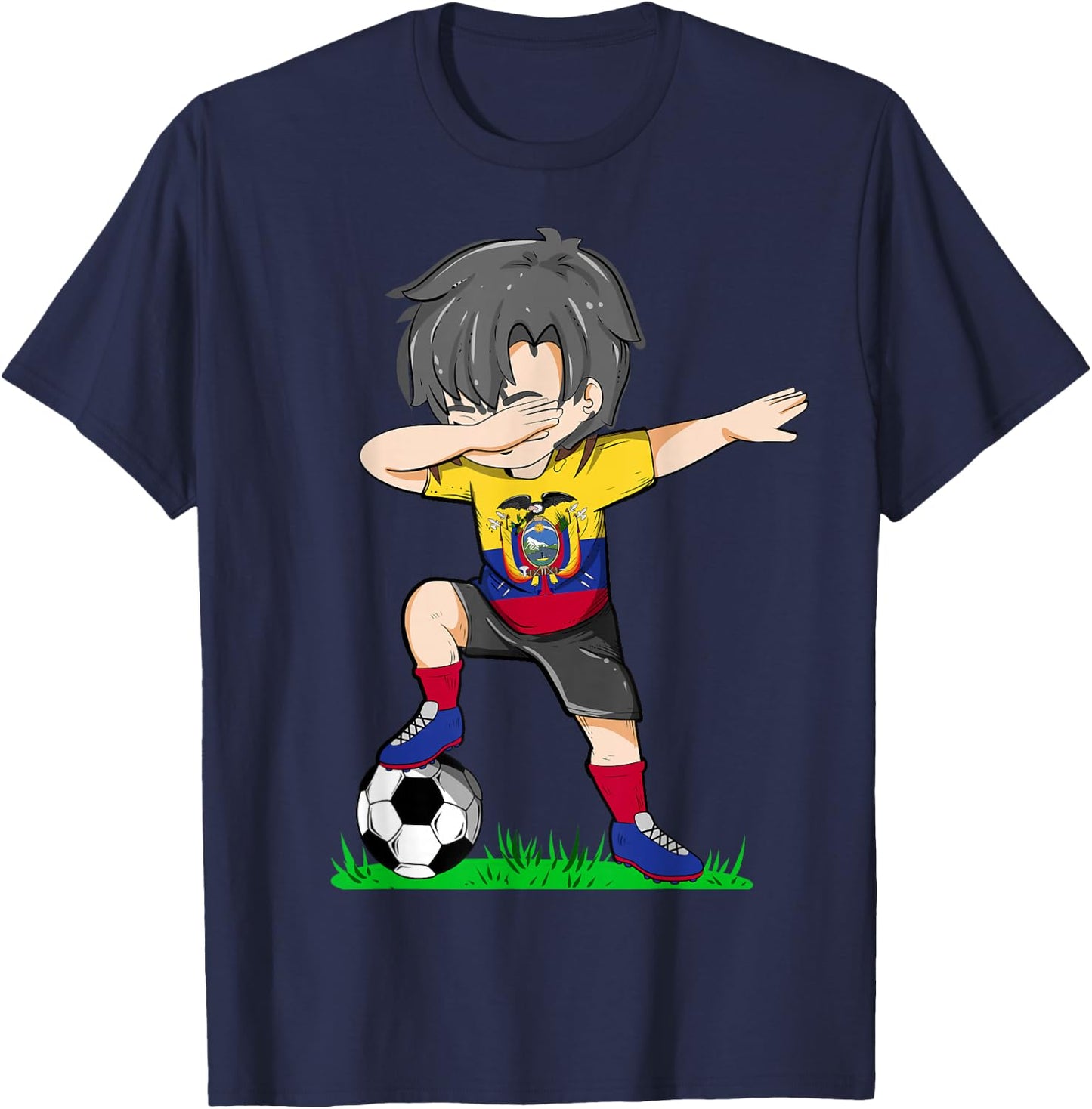 Soccer Ecuador Jersey Shirt Ecuador Flag Football Boys Men T-Shirt - T-Shirt | Navy