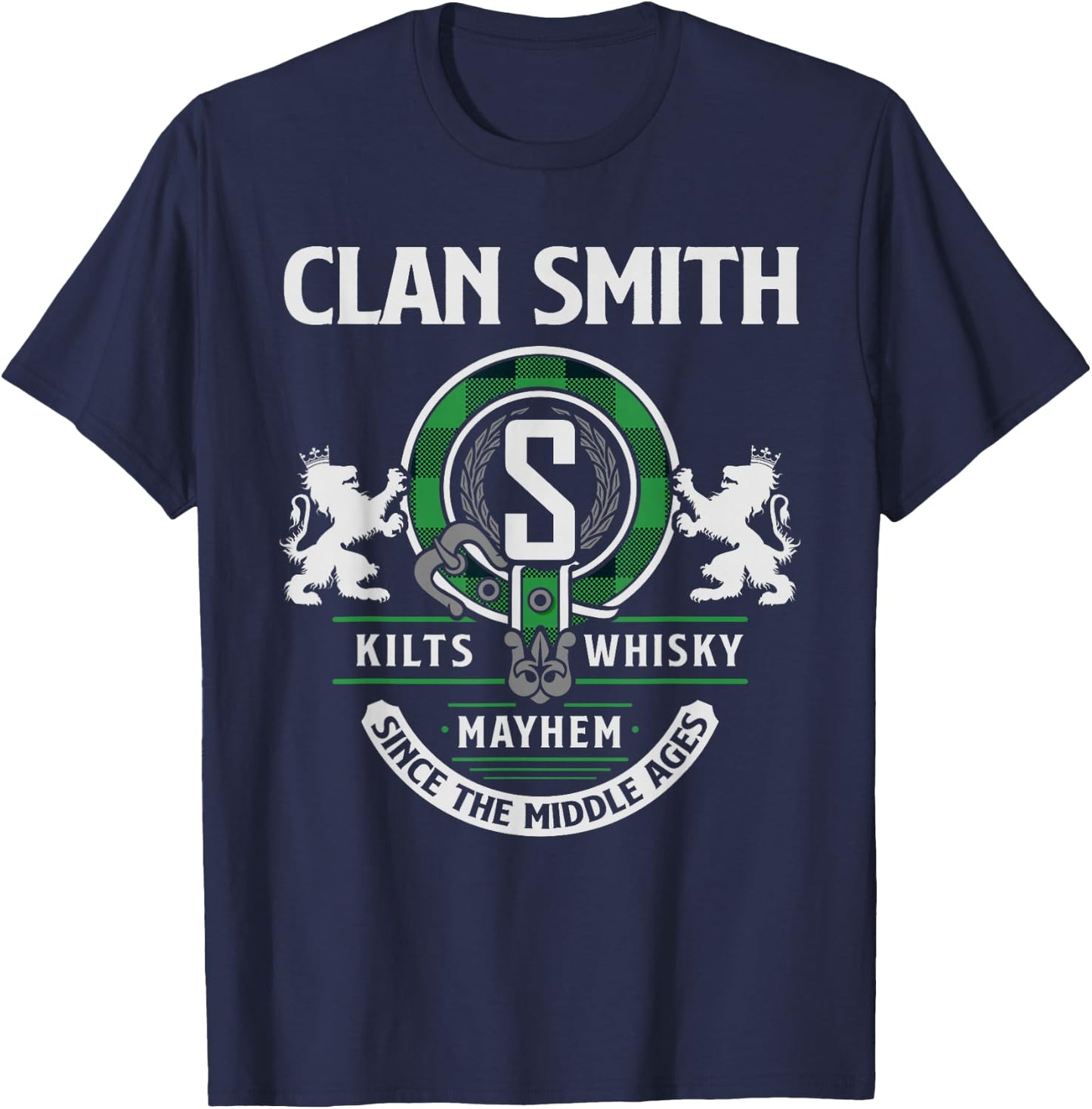 Clan Smith Scottish Surname Family Highland Games T-Shirt - T-Shirt | Navy