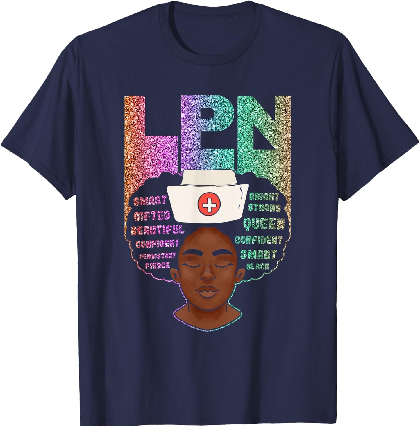 Black LPN Nurses Matter African American Black History Month T-Shirt - T-Shirt | Navy