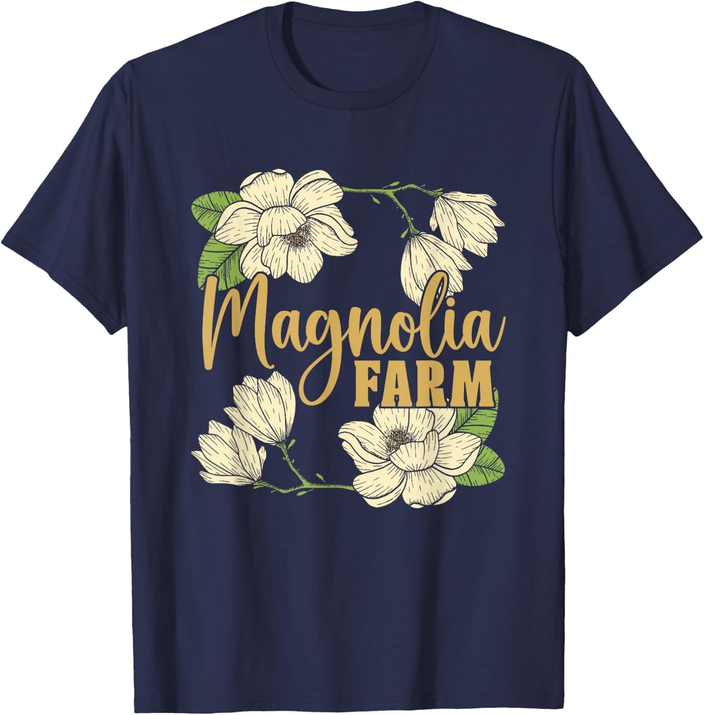 Farming Great Tractor - Farm Farmer Magnolia Farms T-Shirt - T-Shirt | Navy