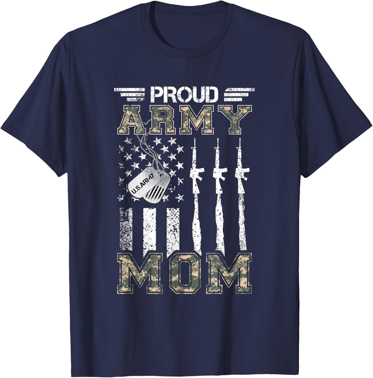 Proud Army Mom US Army Mom Gifts Army Graduation Mom T-Shirt - T-Shirt | Navy