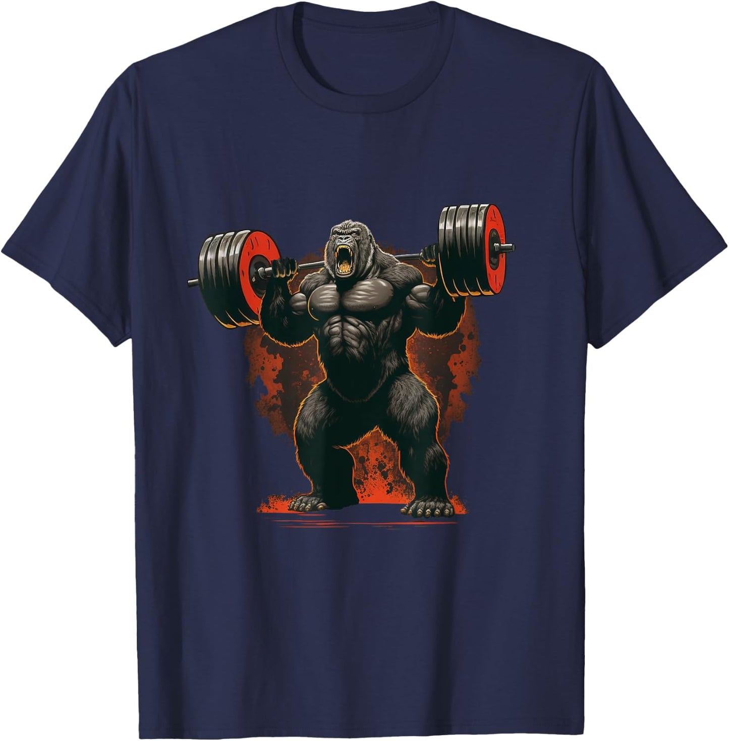 Gorilla Gym Beast Workout Weights Lifting Power - Gift T-Shirt - T-Shirt | Navy