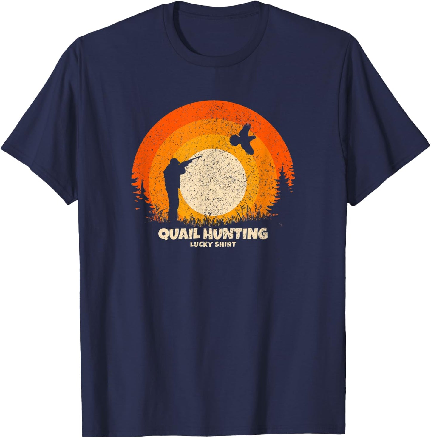 Lucky Charm Quail Hunting T-Shirt - T-Shirt | Navy