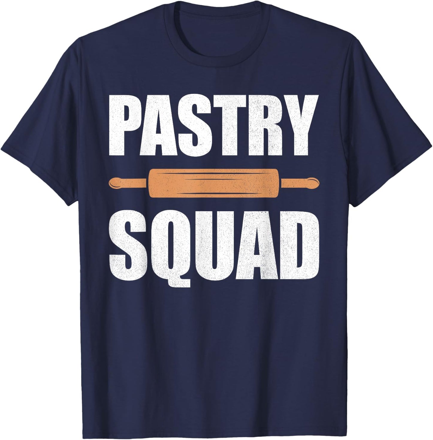 Pastry squad, rolling pin, group matching baking squad crew T-Shirt - T-Shirt | Navy