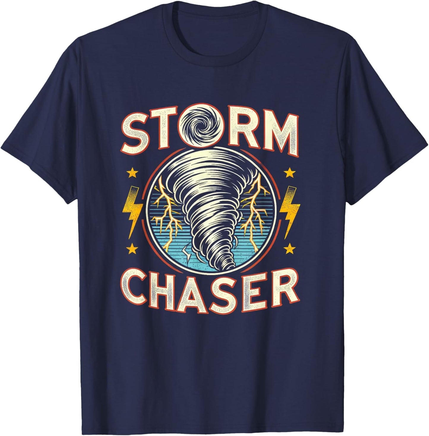 Storm Chaser Storm Chasing Tornado Meteorology T-Shirt - T-Shirt | Navy
