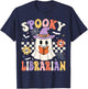 Groovy Spooky Librarian Halloween Library ghost Librarian T-Shirt - T-Shirt | Navy