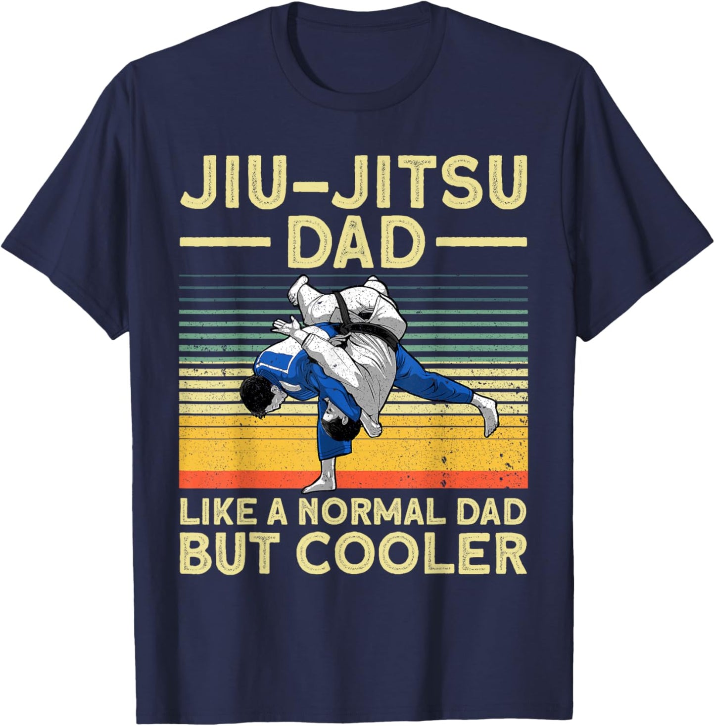 Funny Jui Jitsu Dad Design Brazilian Jui Jitsu Lover T-Shirt - T-Shirt | Navy