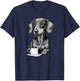 Dachshund Puppy Wiener with Coffee T-Shirt - T-Shirt | Navy