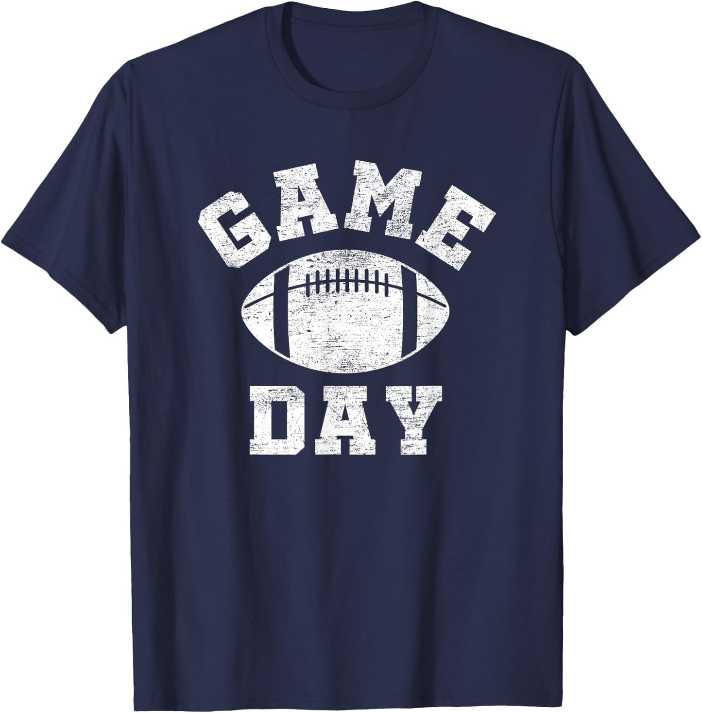 Game Day Football Retro Throwback Sports T-Shirt - T-Shirt | Navy