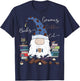 Gnomes Coffee Books Cat Chocolate Funny Gnome & Coffee Lover Men Women Girls Kids T-Shirt - T-Shirt | Navy