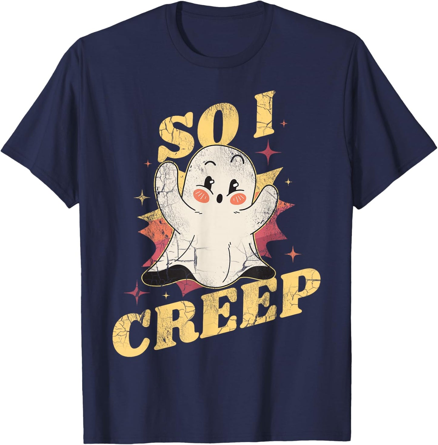 Halloween So I Creep T-Shirt - T-Shirt | Navy