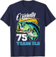 Ofishally 75 Years Old Fisherman 75th Birthday Fishing T-Shirt - T-Shirt | Navy