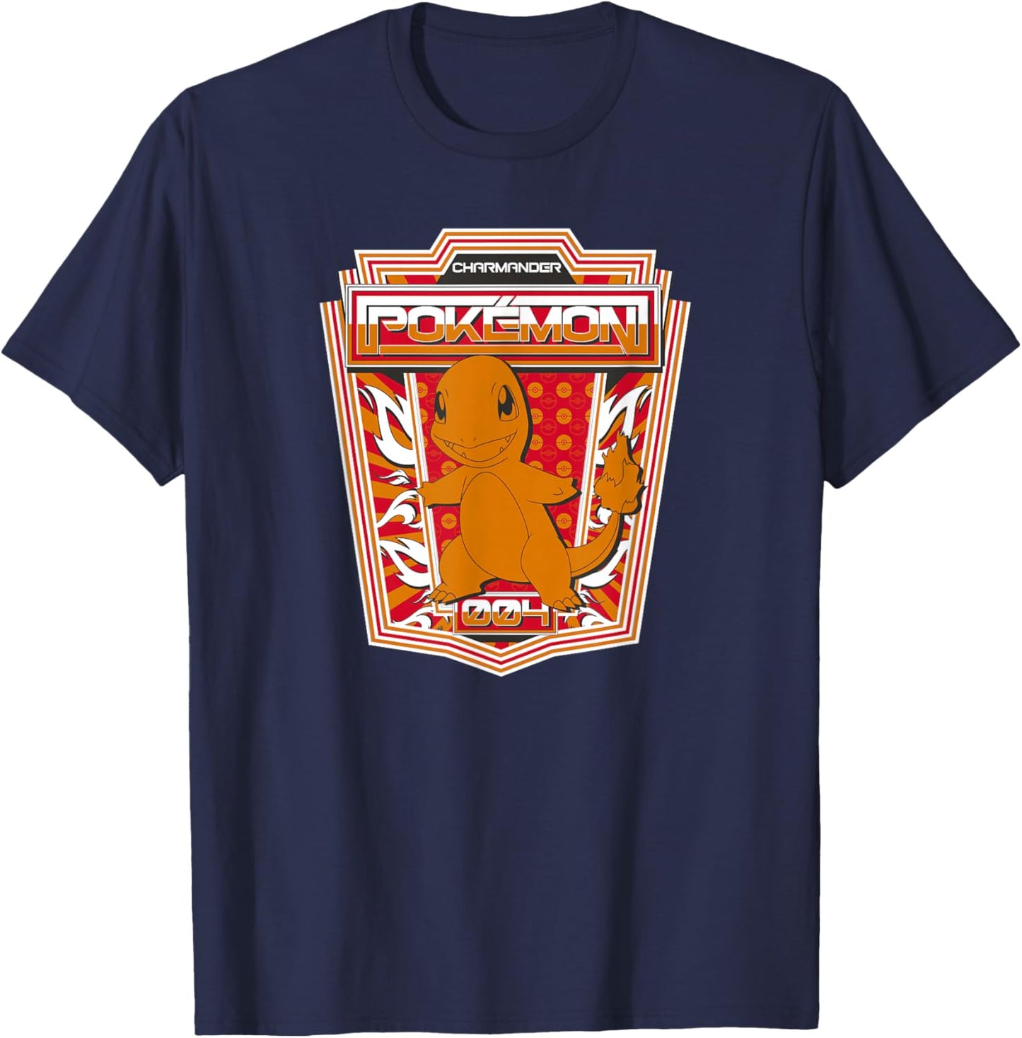Pokémon Charmander 004 Color Pop Badge T-Shirt - T-Shirt | Navy
