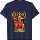 Clever Witty Durga Designs Women's Durga Hindu Religion Divine Glory Goddess T-Shirt - T-Shirt | Navy