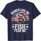 Women Love Me Fish Fear Me Men Vintage Funny Bass Fishing T-Shirt - T-Shirt | Navy