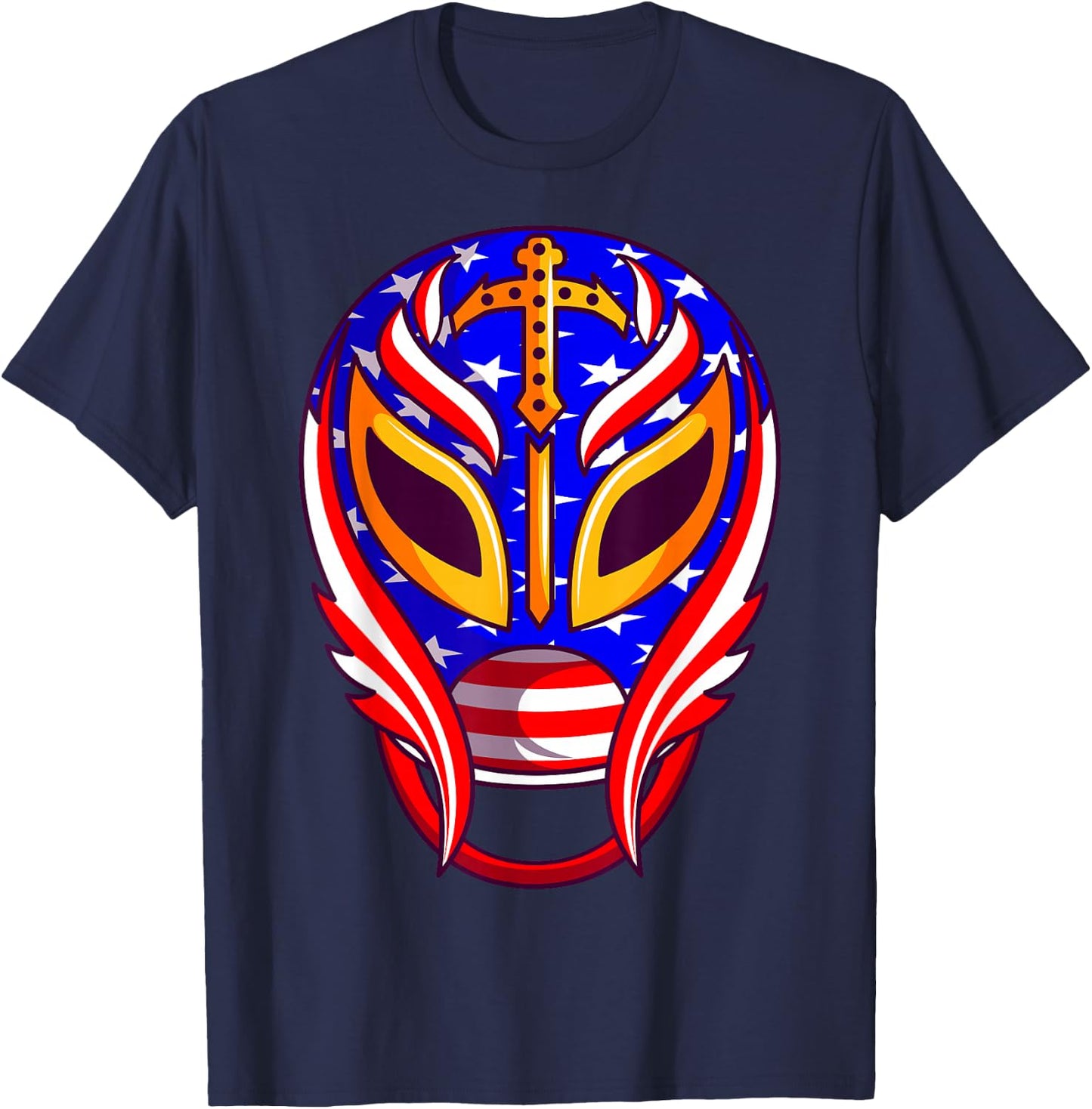 Mexican Wrestling Mask T-Shirt - T-Shirt | Navy
