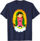 Virgen de Guadalupe Our Lady of Guadalupe Catholic Mary T-Shirt - T-Shirt | Navy