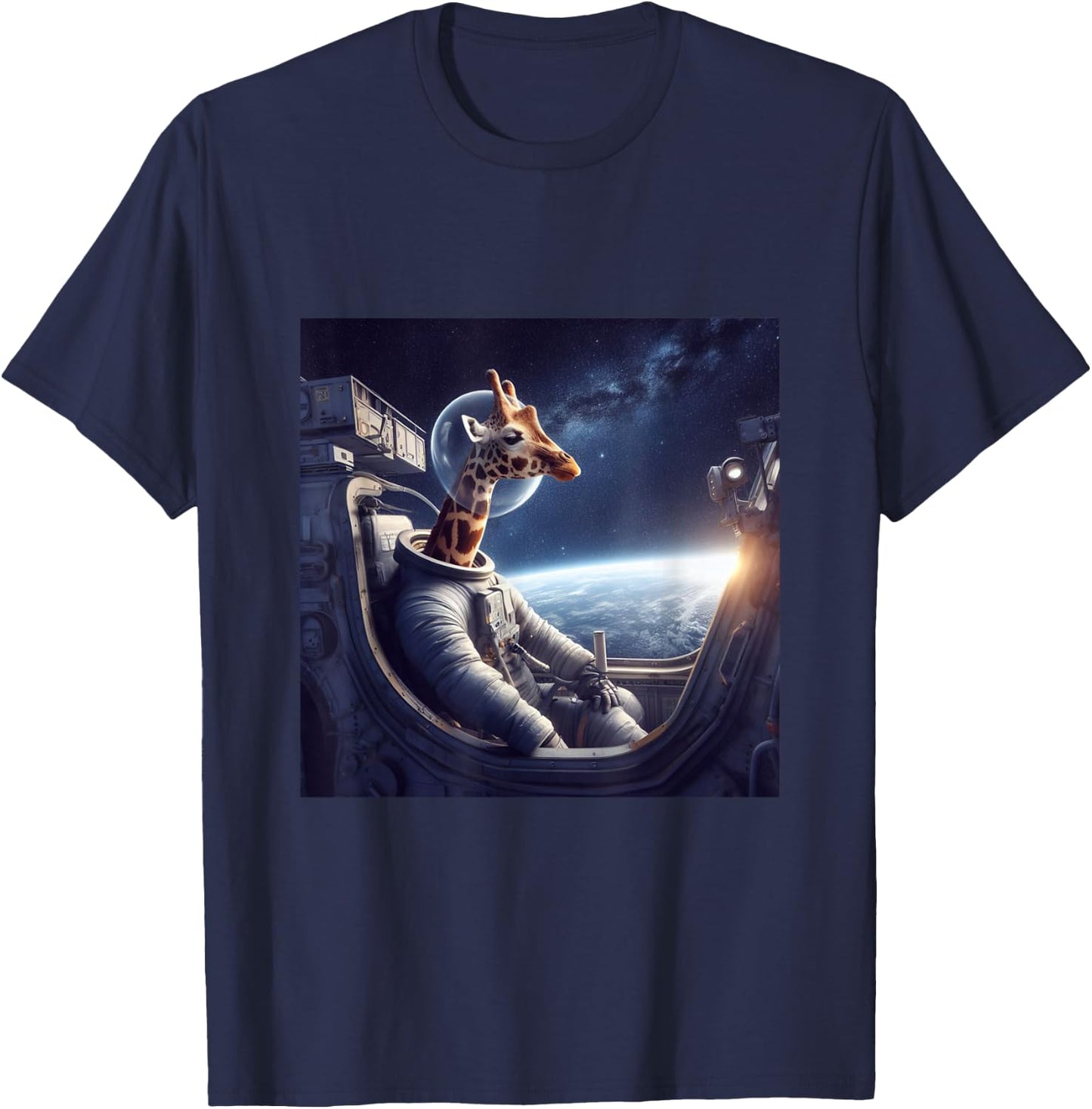 Spaced Giraffe T-Shirt - T-Shirt | Navy