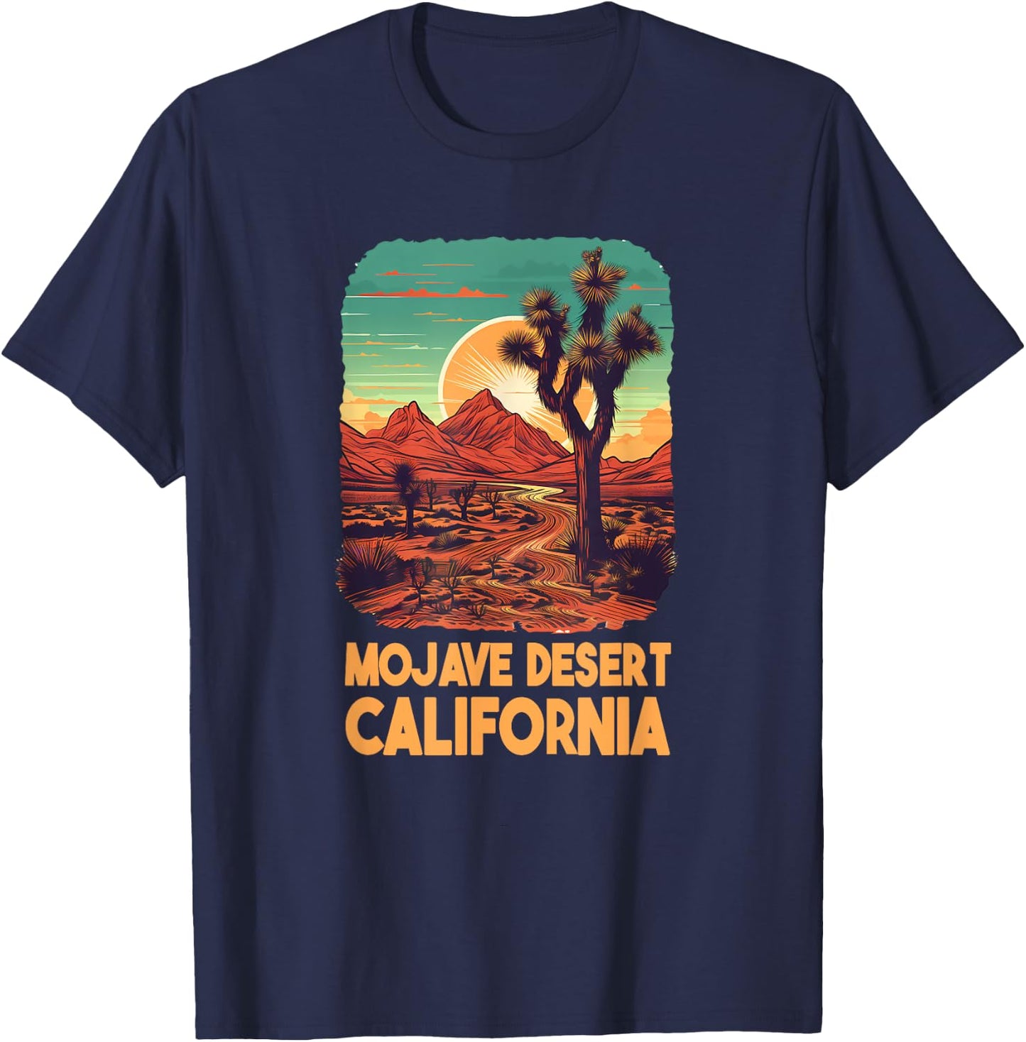 Mojave Desert Adventure Vintage Nature Lover Hiking Design T-Shirt - T-Shirt | Navy