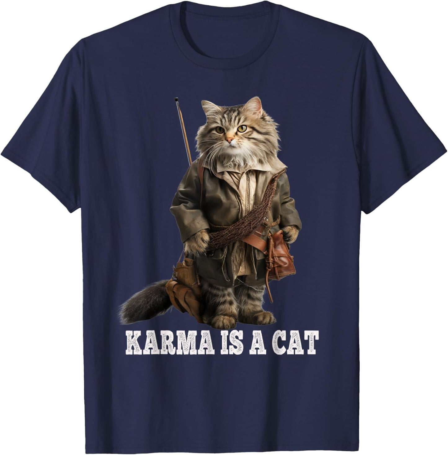 Cats , Karma is a cat, fisher cat Women Kids T-Shirt - T-Shirt | Navy