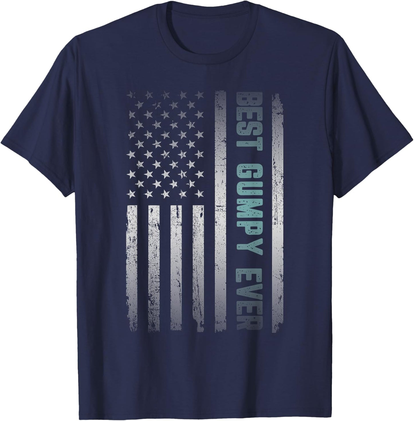 Best GUMPY Ever With US American Flag Father's Day Men T-Shirt - T-Shirt | Navy