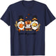 Thanksgiving Gnomes Gobble Till You Wobble Turkey Dinner T-Shirt - T-Shirt | Navy