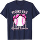 Strike Out Breast Cancer Baseball Pink Ribbon Women T-Shirt - T-Shirt | Navy