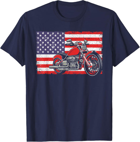 Cool Vintage Motorcycle Design Women Kids Motorcycle T-Shirt - T-Shirt | Navy