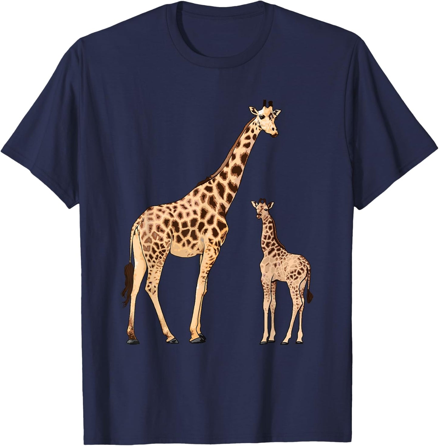 Funny Giraffe Design Kids Boys Girls Giraffe Lover T-Shirt - T-Shirt | Navy