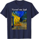 Famous Artist Cafe Terrace at Night Van Gogh Art Painting T-Shirt - T-Shirt | Navy