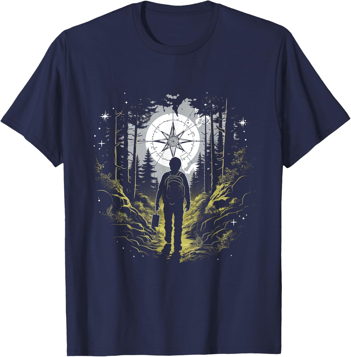 Geocaching Nature Compass Adventure T-Shirt - T-Shirt | Navy