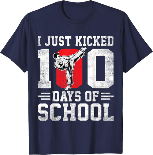 I Just Kicked 100 Days Of School Karate Boys Girls