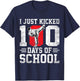 I Just Kicked 100 Days Of School Karate Boys Girls T-Shirt - T-Shirt | Navy