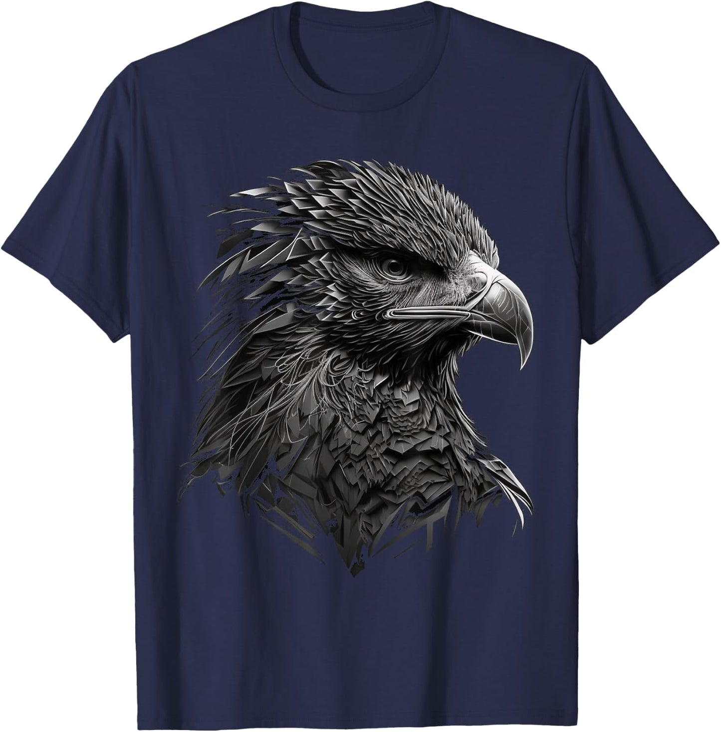Eagle Bird Falcon Bird Motif Animal T-Shirt - T-Shirt | Navy