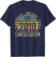 16th Birthday Vintage 16 Year Old Est 2010 Limited Edition T-Shirt - T-Shirt | Navy