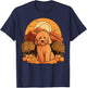 Cute Goldendoodle Dog on Golden Doodle Lover Women Kids T-Shirt - T-Shirt | Navy