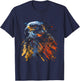 Hawk Bird Colorful Color Bird Observer Bird of Prey T-Shirt - T-Shirt | Navy