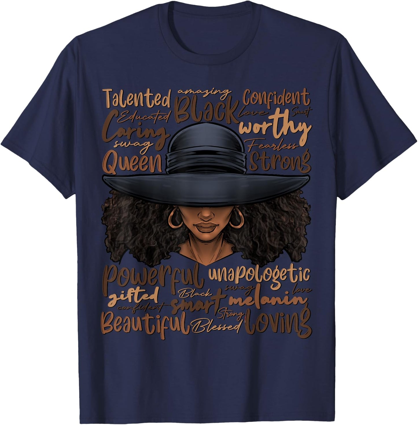 African Black History African American Ladies Juneteenth T-Shirt - T-Shirt | Navy